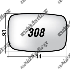 ΚΡΥΣΤΑΛΛΟ ΚΑΘΡΕΠΤΗ FORD FIESTA '94-'98/ ESCORT '95-'97 (ΜΕ ΒΑΣΗ