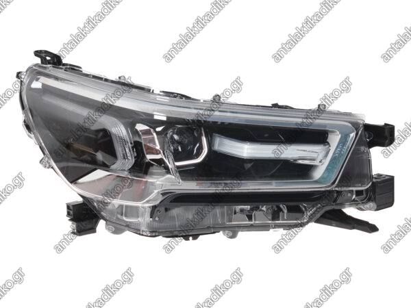 ΦΑΝΟΣ ΕΜΠΡΟΣΘΙΟΣ TOYOTA HILUX REVO '20- ΗΛΕΚΤΡΙΚΟΣ FULL LED CHROME ΜΕ ΜΟΤΕΡ ΔΕΞΙΑ